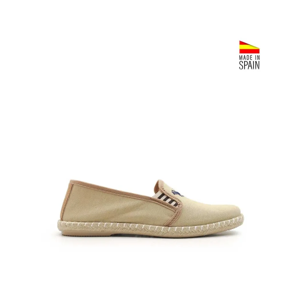 Alpargata beige con elástico