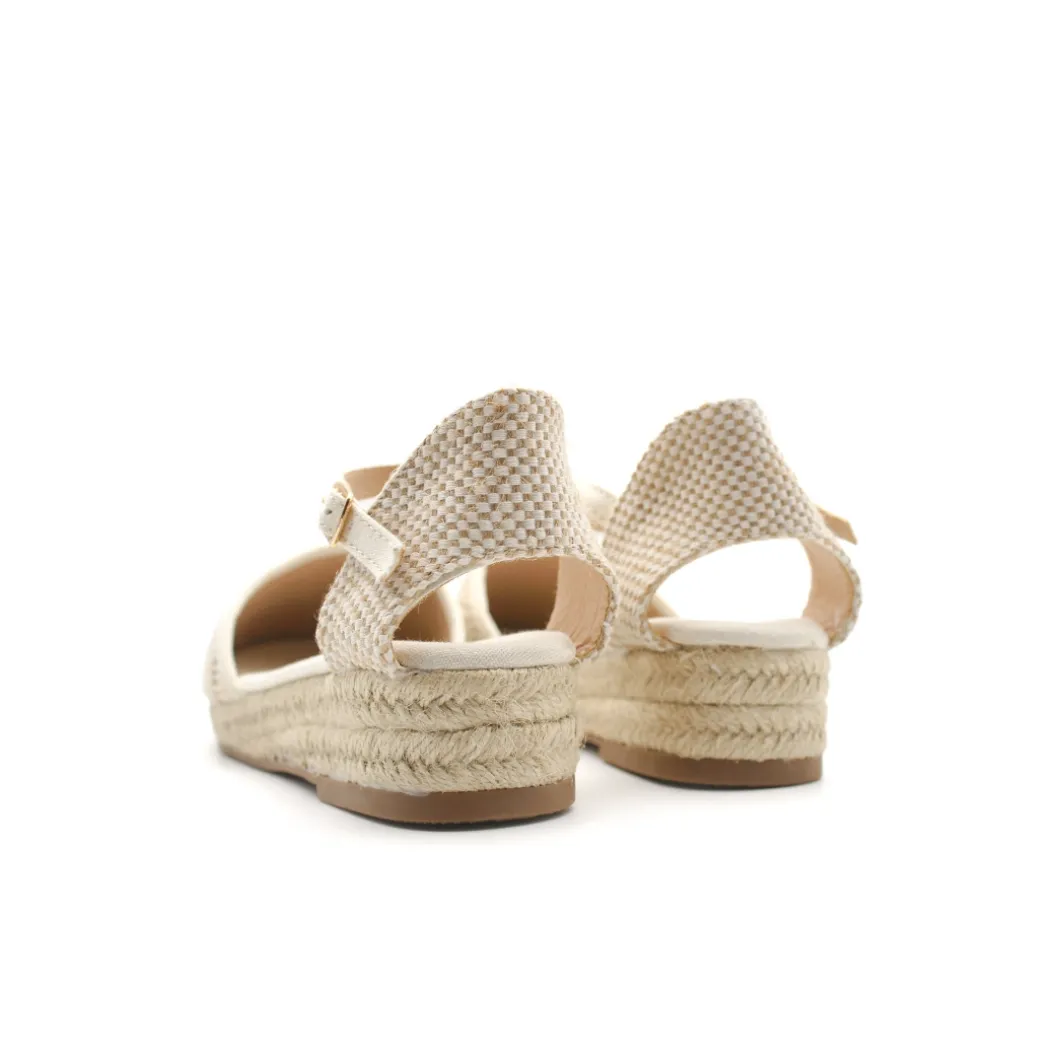 Alpargata esparteña crochet beige