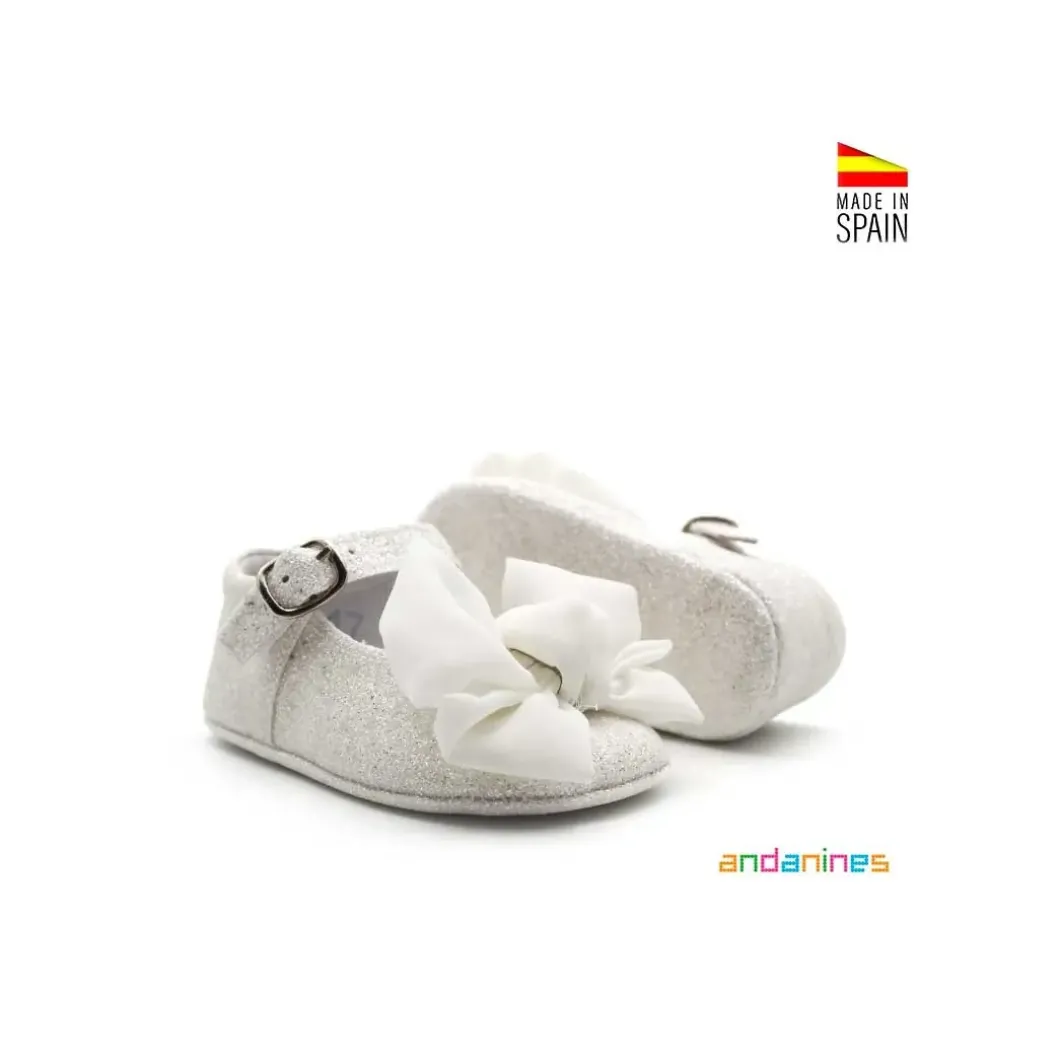 Bailarina blanca bebé de glitter