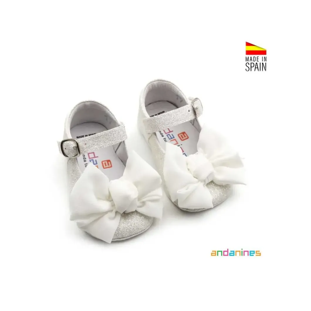 Bailarina blanca bebé de glitter