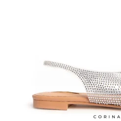 Bailarina de vinilo transparente con strass