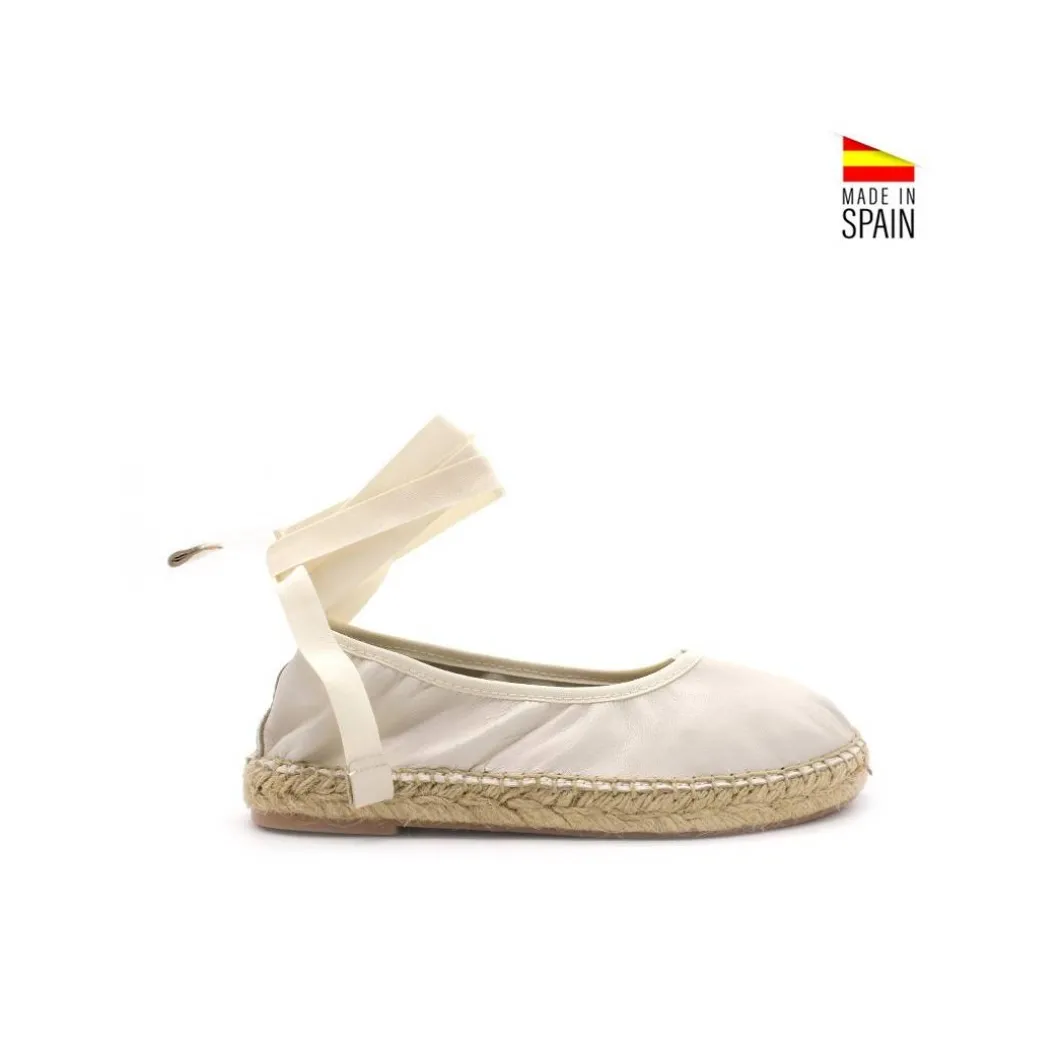 Bailarina esparto piel beige