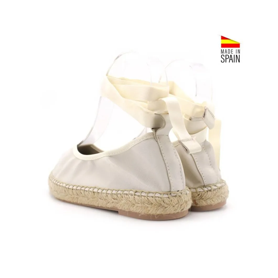 Bailarina esparto piel beige