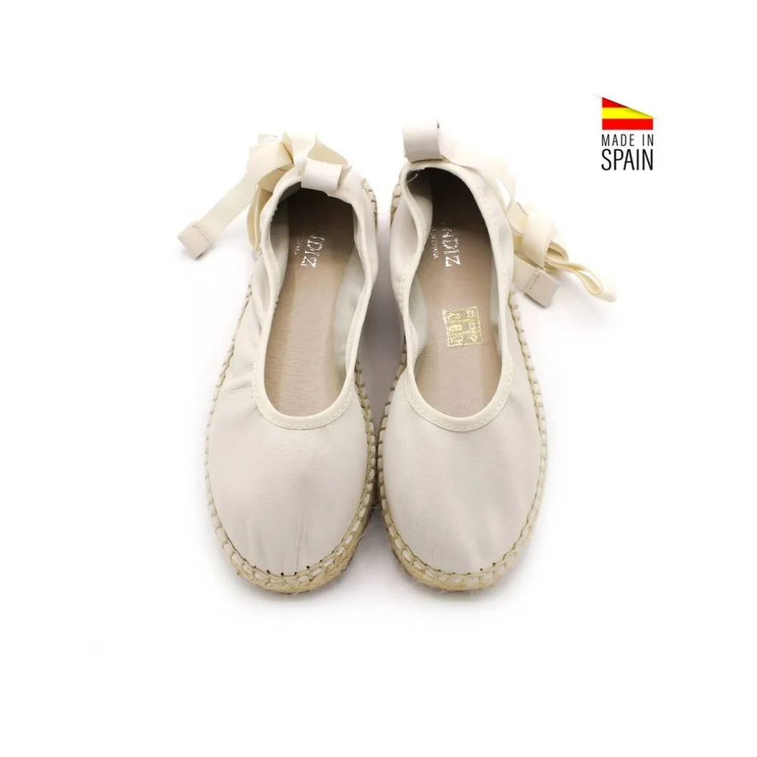 Bailarina esparto piel beige