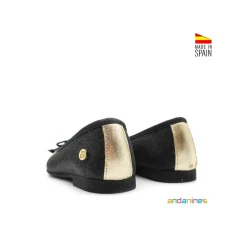 Bailarina negra combinada en glitter