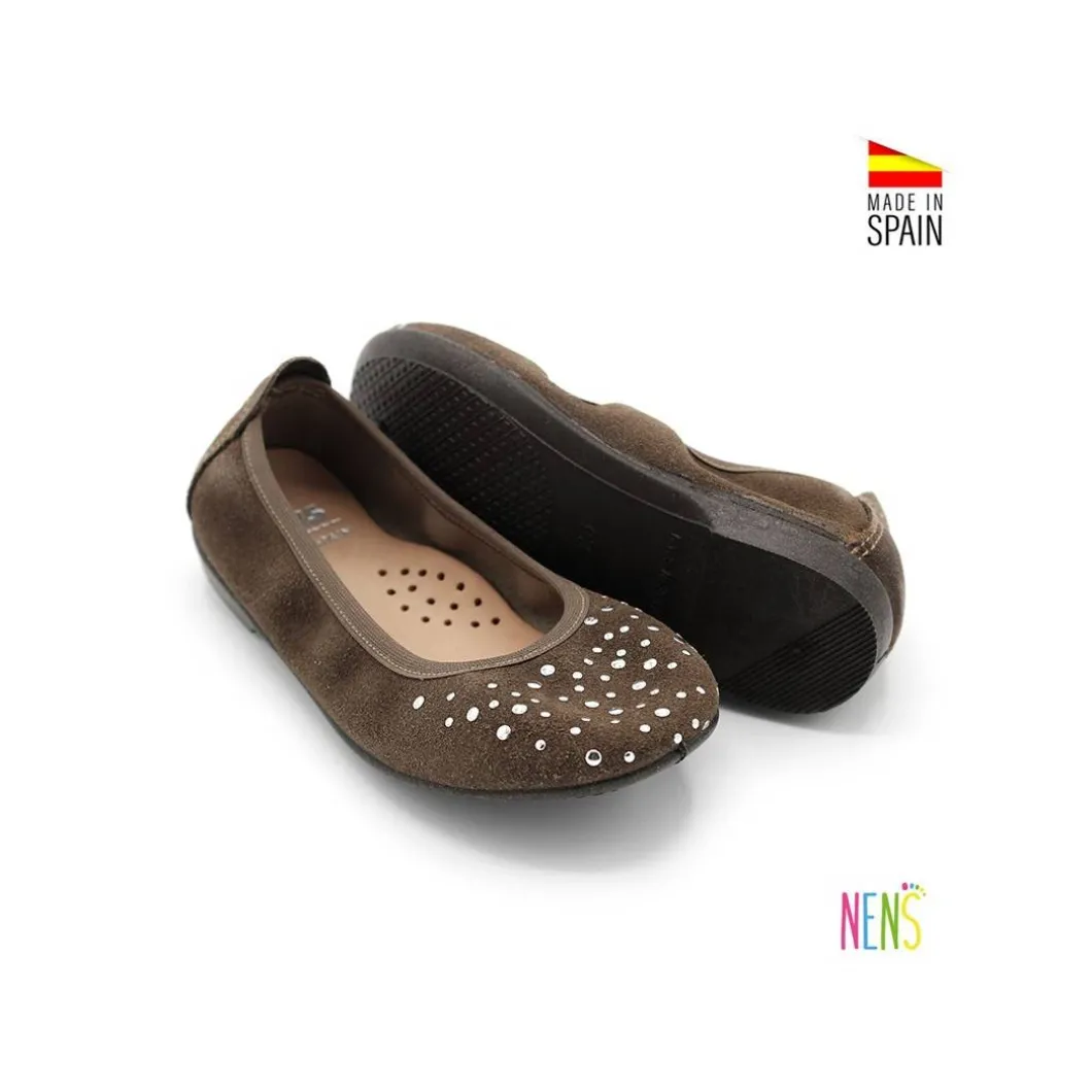 BAILARINA NENS STRASS TAUPE