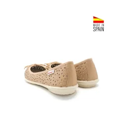 BAILARINA PIEL CALADA CAMEL