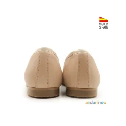 Bailarina taupe piel clasica