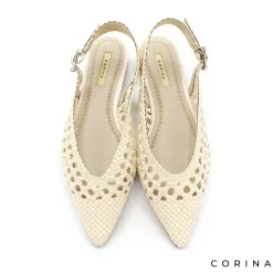 Bailarina trenzada beige