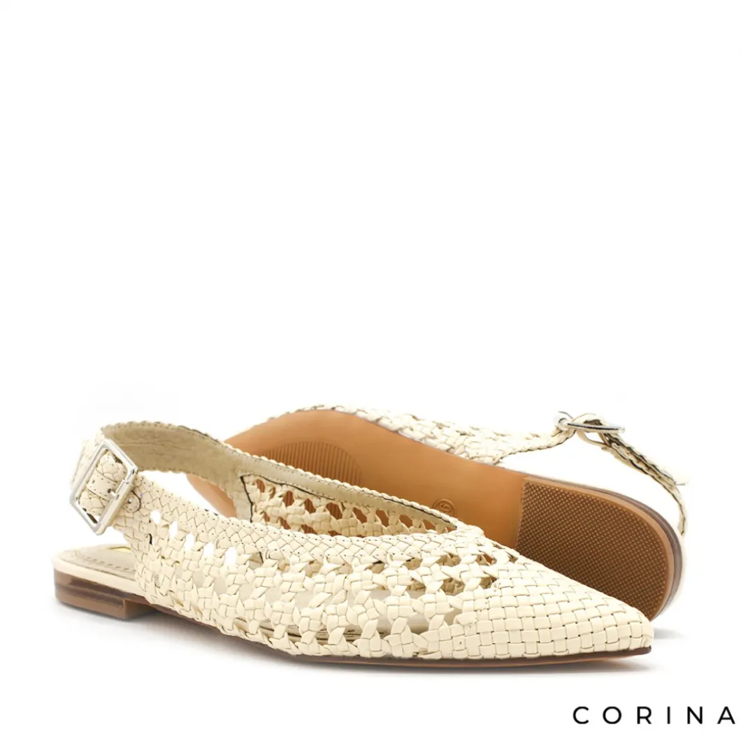 Bailarina trenzada beige