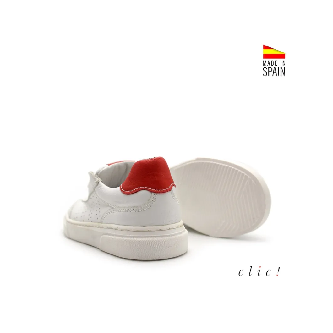 Bamba basic blanco - rojo Clic!