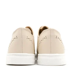 Bamba lino beige estilo blucher