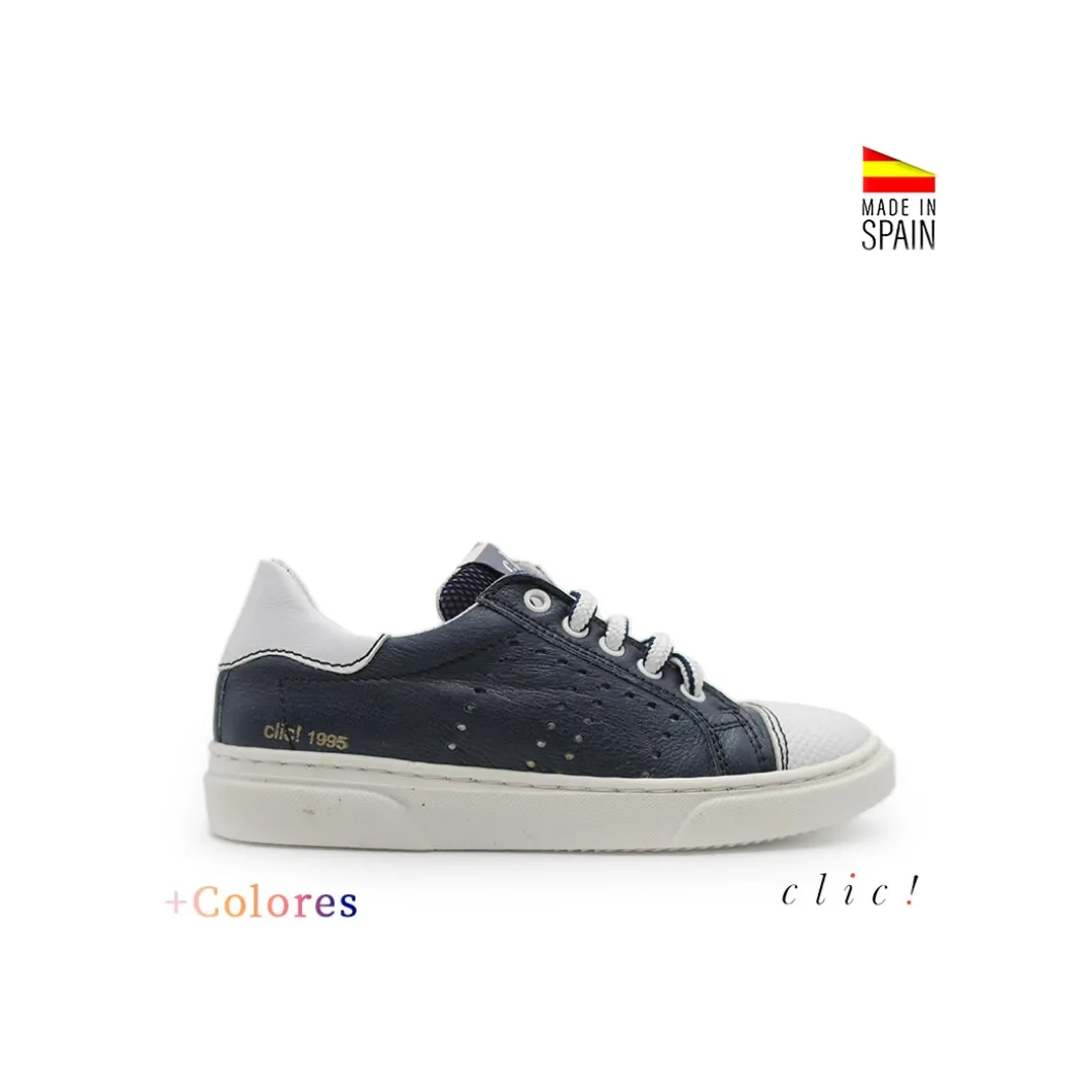 Bamba navy piel Clic!