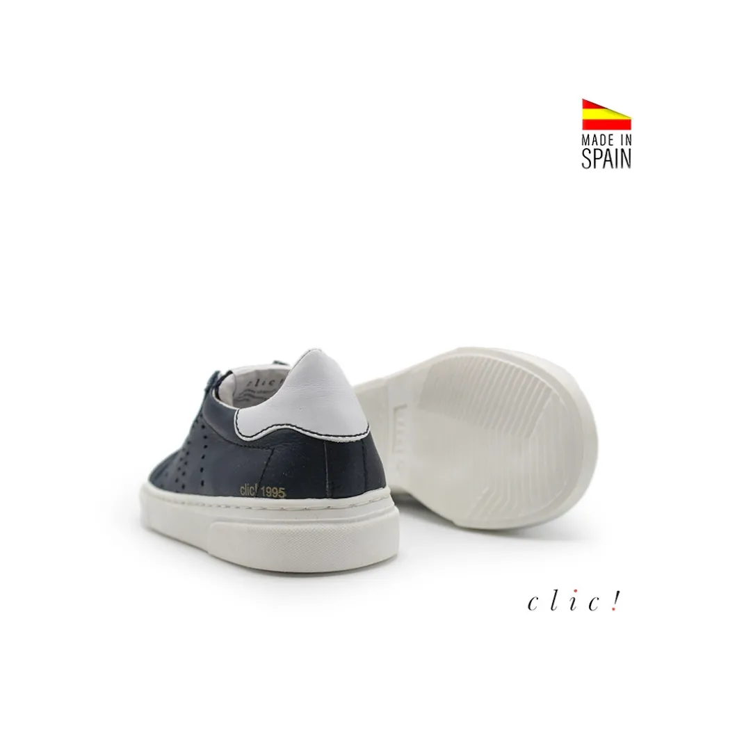 Bamba navy piel Clic!