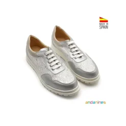Bamba plata glitter Andanines