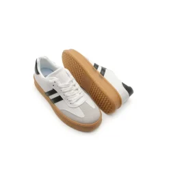 Bamba plataforma blanco negro