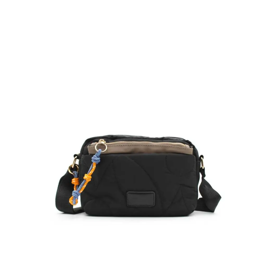 Bandolera negro nylon con monedero