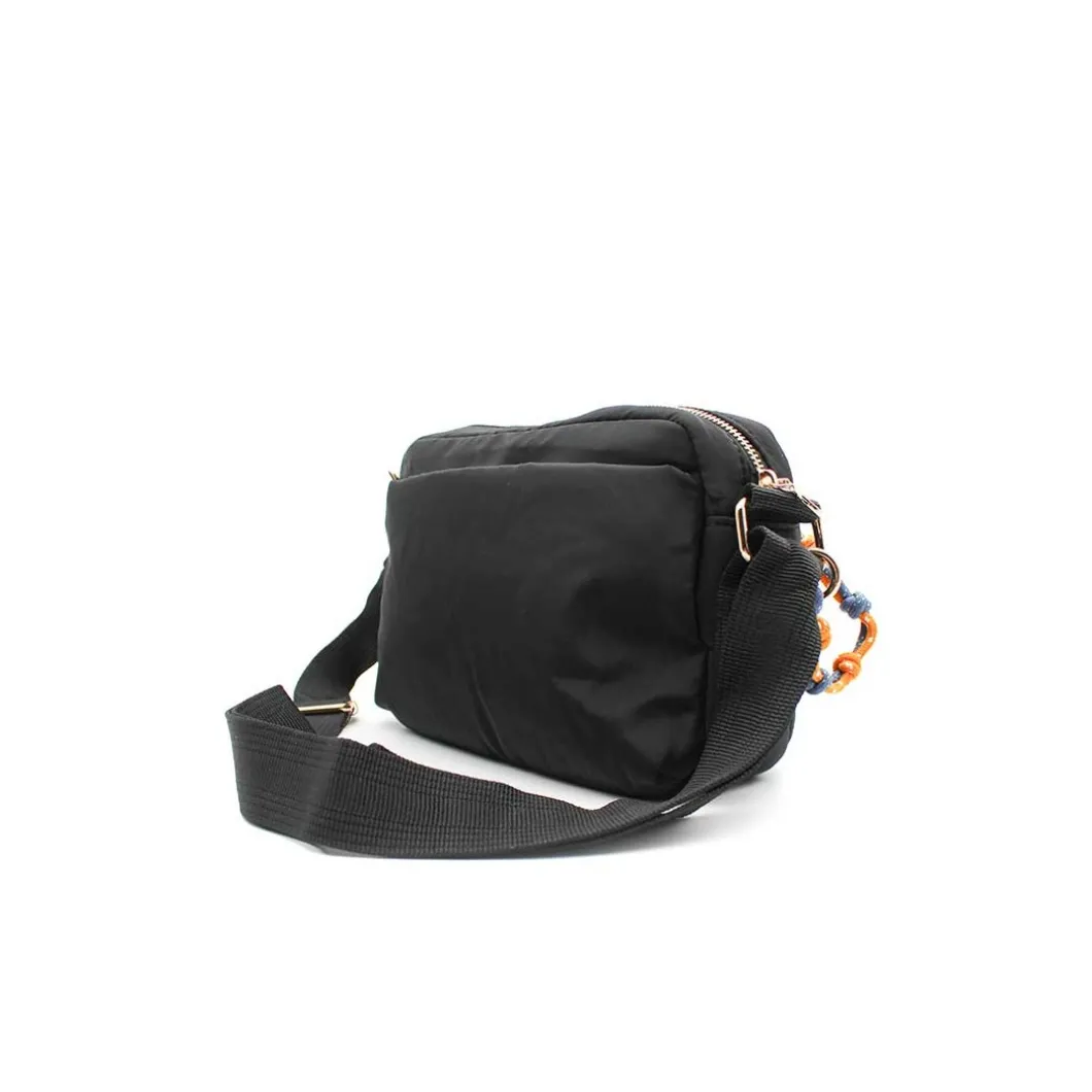 Bandolera negro nylon con monedero