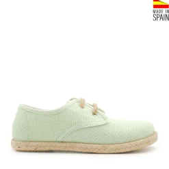 Blucher lino verde agua