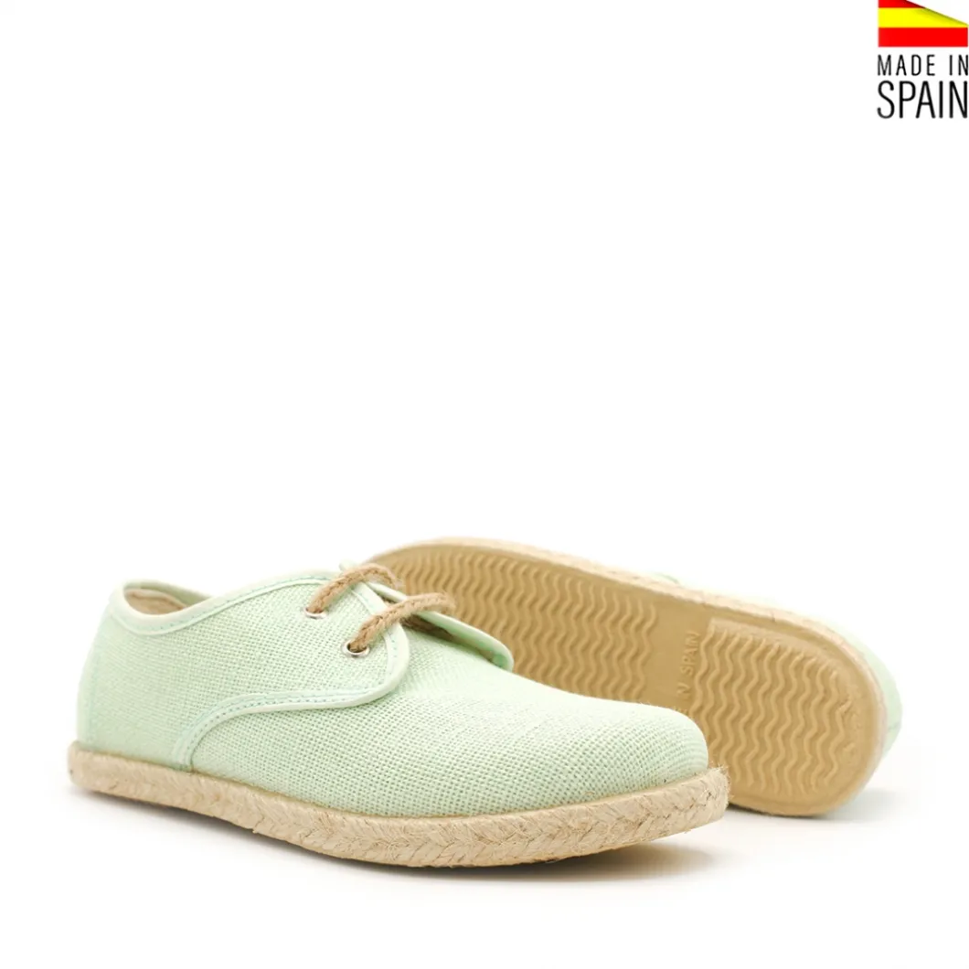 Blucher lino verde agua