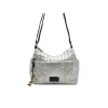 Bolso bandolera plata acolchada