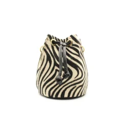 Bolso bombonera piel cebra