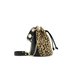 Bolso bombonera piel leopardo