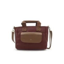 Bolso con solapa burdeos