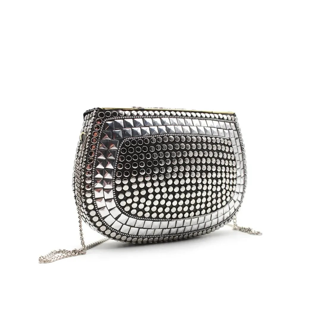 Bolso latón plata