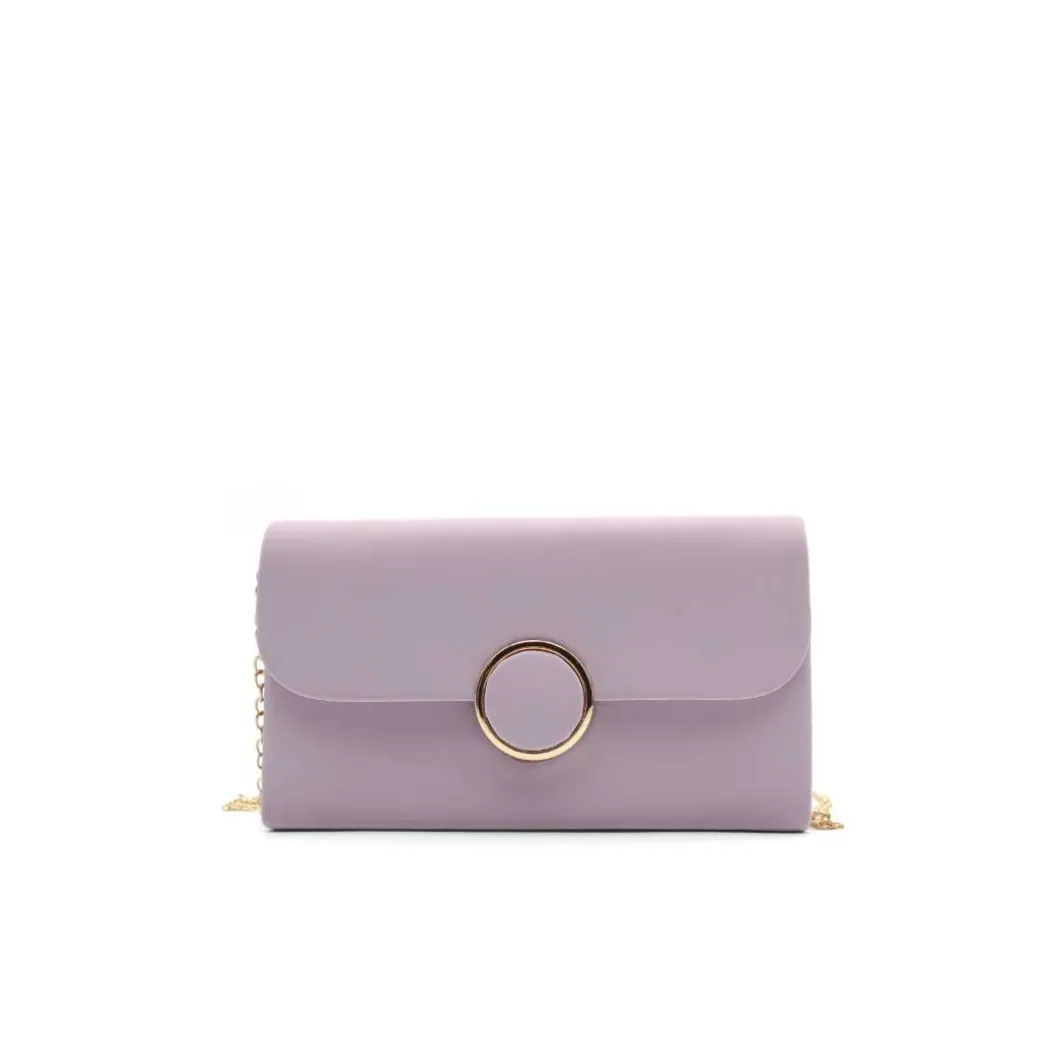 Bolso lila fiesta satinado