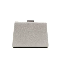 Bolso mano lurex brillo plata