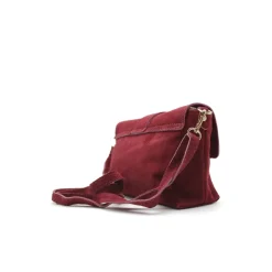 Bolso serraje granate
