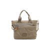 Bolso taupe nylon con monedero