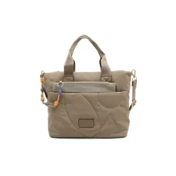 Bolso taupe nylon con monedero