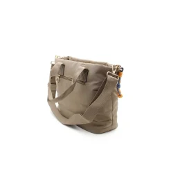 Bolso taupe nylon con monedero