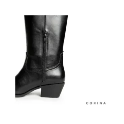 Bota campera negra caña alta