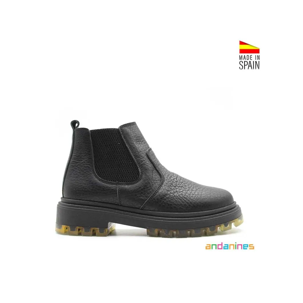 Bota chelsea piel negra Andanines