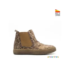Bota chesea leopardo brillo