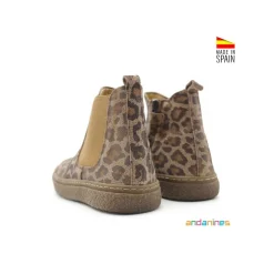Bota chesea leopardo brillo