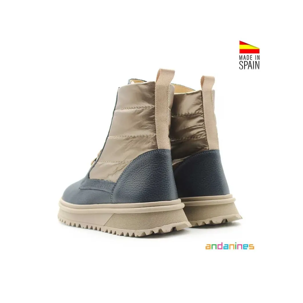 Bota cordones after-ski azul marino