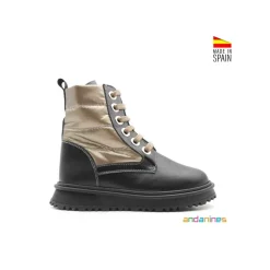 Bota cordones after-ski negro