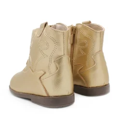 Bota cowboy bebe dorada
