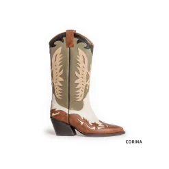 Bota cowboy M4800 cuero verde