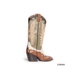 Bota cowboy M4800 cuero verde