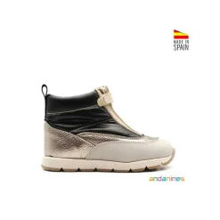 Bota cremallera after-ski negro