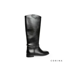 Bota Harness plana negra