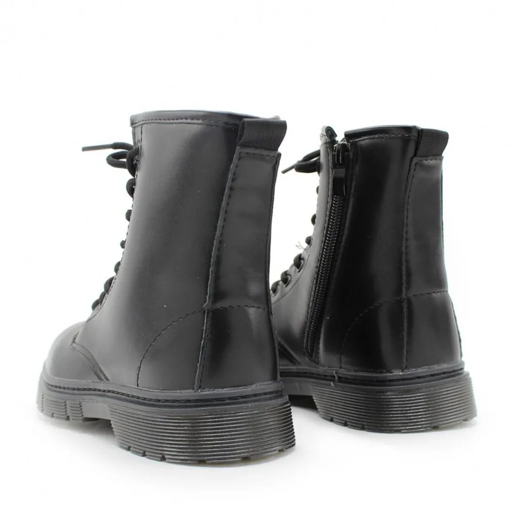 Bota militar niña negra
