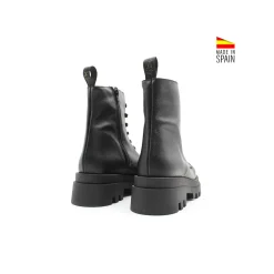Bota militar piel negra