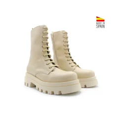 Bota militar track beige