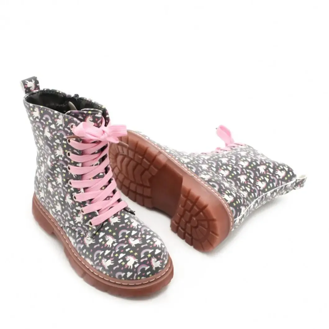 Bota militar unicornios azul marino
